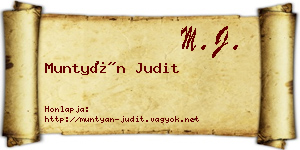 Muntyán Judit névjegykártya