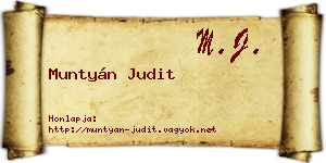 Muntyán Judit névjegykártya
